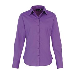 Premier Ladies Long Sleeve Poplin Blouse