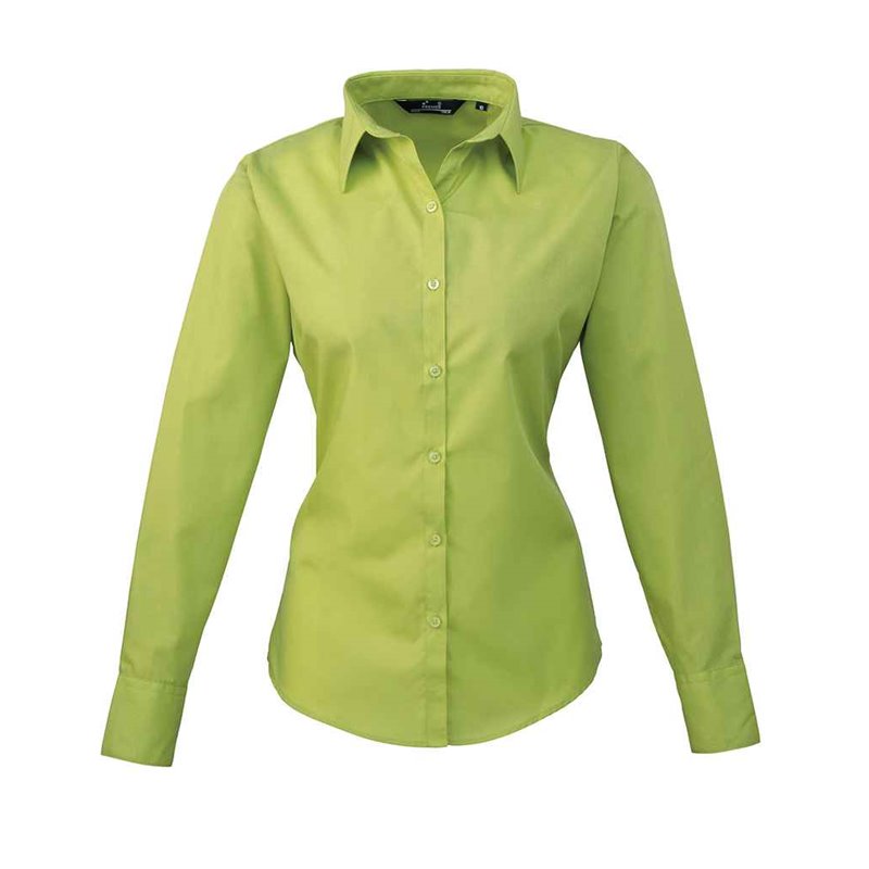 Premier Ladies Long Sleeve Poplin Blouse