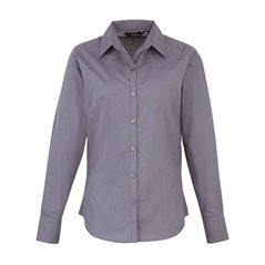 Premier Ladies Long Sleeve Poplin Blouse