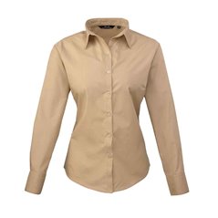 Premier Ladies Long Sleeve Poplin Blouse