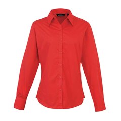 Premier Ladies Long Sleeve Poplin Blouse