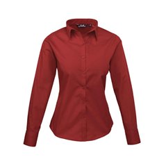 Premier Ladies Long Sleeve Poplin Blouse