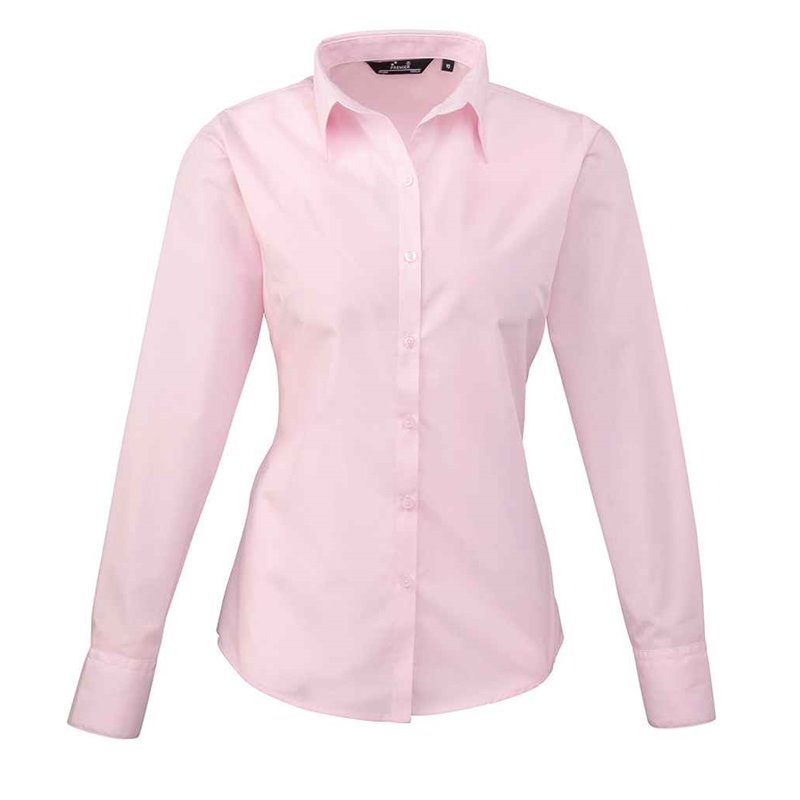Premier Ladies Long Sleeve Poplin Blouse