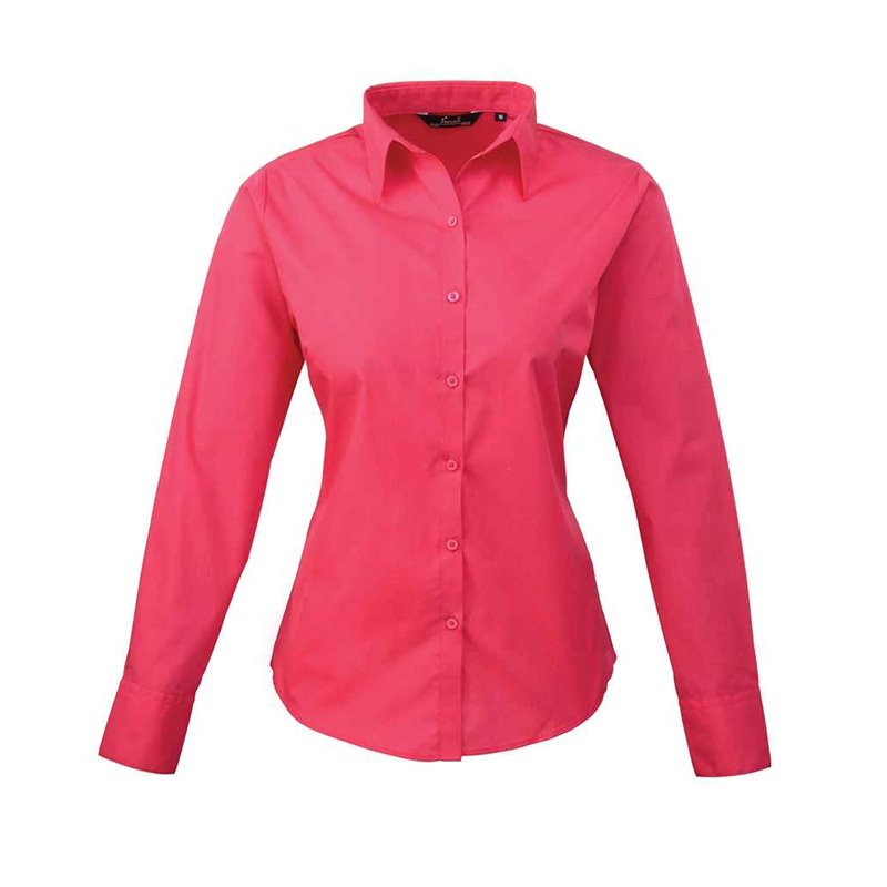 Premier Ladies Long Sleeve Poplin Blouse