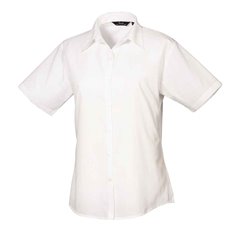 Premier Ladies Short Sleeve Poplin Blouse