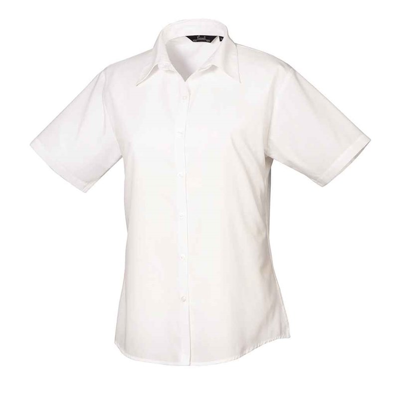 Premier Ladies Short Sleeve Poplin Blouse