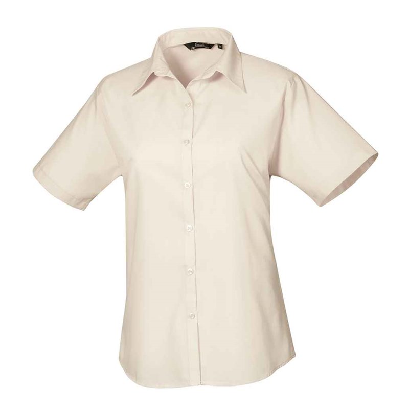 Premier Ladies Short Sleeve Poplin Blouse