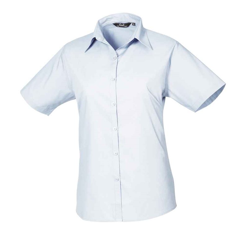 Premier Ladies Short Sleeve Poplin Blouse