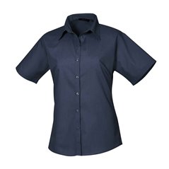 Premier Ladies Short Sleeve Poplin Blouse