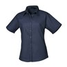Premier Ladies Short Sleeve Poplin Blouse