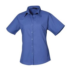Premier Ladies Short Sleeve Poplin Blouse