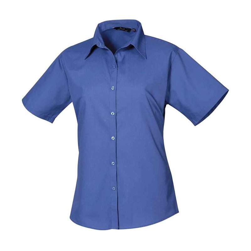 Premier Ladies Short Sleeve Poplin Blouse