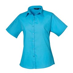 Premier Ladies Short Sleeve Poplin Blouse