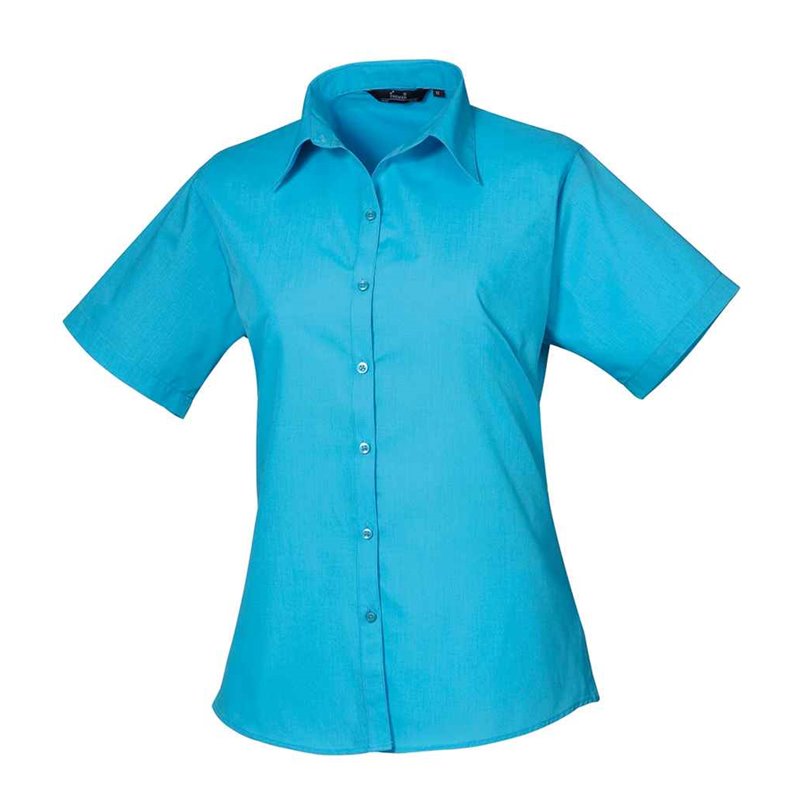 Premier Ladies Short Sleeve Poplin Blouse