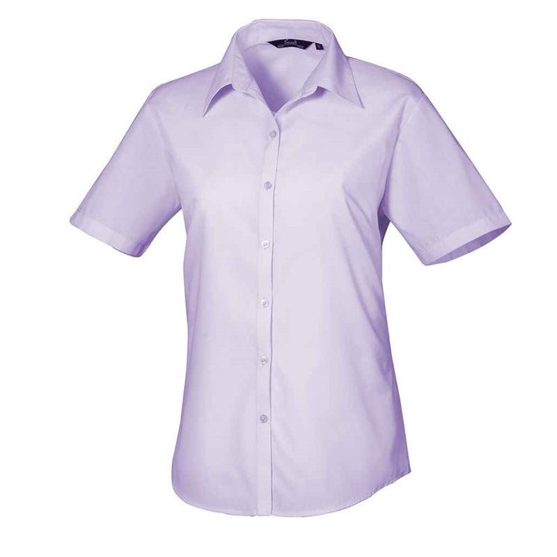 Premier Ladies Short Sleeve Poplin Blouse