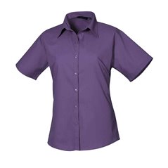 Premier Ladies Short Sleeve Poplin Blouse