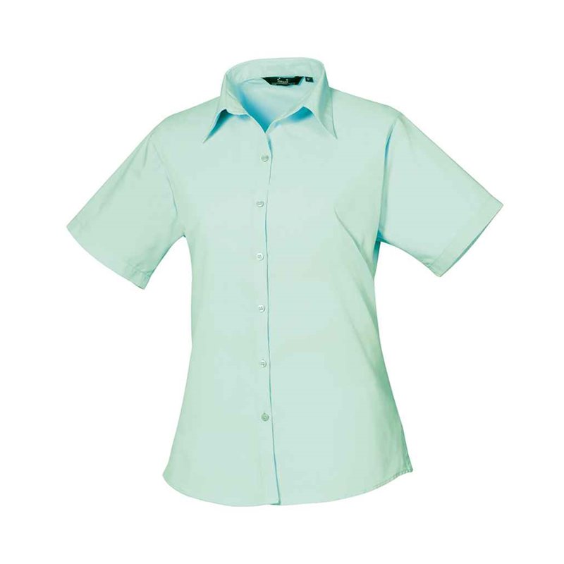 Premier Ladies Short Sleeve Poplin Blouse