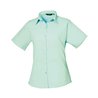 Premier Ladies Short Sleeve Poplin Blouse