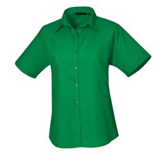 Premier Ladies Short Sleeve Poplin Blouse