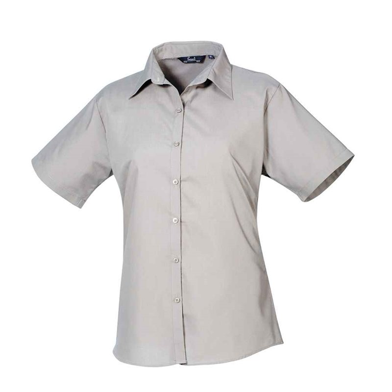 Premier Ladies Short Sleeve Poplin Blouse