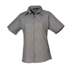 Premier Ladies Short Sleeve Poplin Blouse