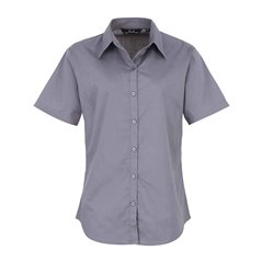 Premier Ladies Short Sleeve Poplin Blouse
