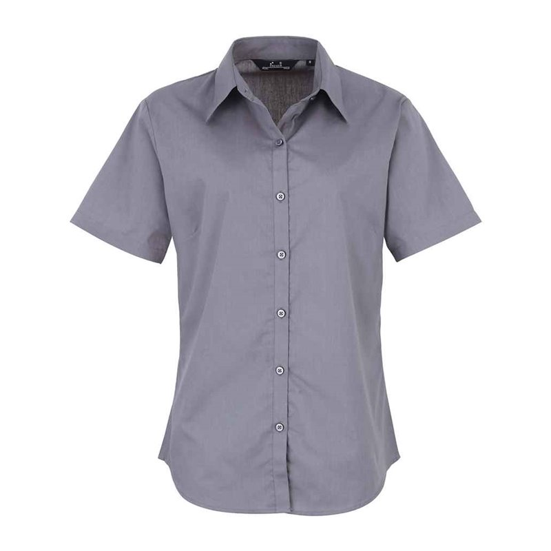 Premier Ladies Short Sleeve Poplin Blouse