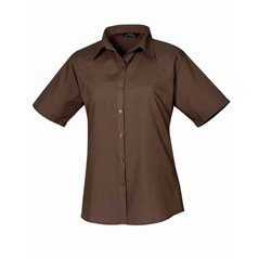 Premier Ladies Short Sleeve Poplin Blouse