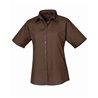 Premier Ladies Short Sleeve Poplin Blouse