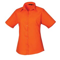 Premier Ladies Short Sleeve Poplin Blouse