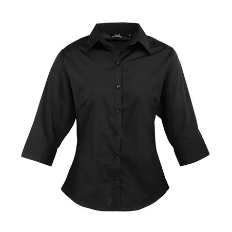 Premier Ladies 3/4 Sleeve Poplin Blouse