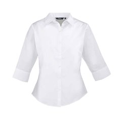 Premier Ladies 3/4 Sleeve Poplin Blouse
