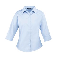 Premier Ladies 3/4 Sleeve Poplin Blouse