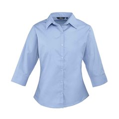 Premier Ladies 3/4 Sleeve Poplin Blouse