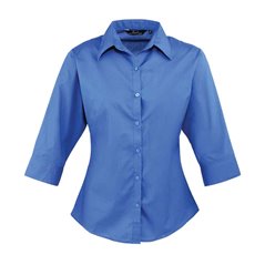 Premier Ladies 3/4 Sleeve Poplin Blouse