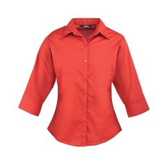 Premier Ladies 3/4 Sleeve Poplin Blouse