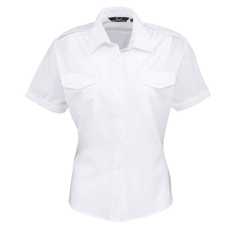Premier Ladies Short Sleeve Pilot Shirt
