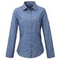 Premier Ladies Cross-Dye Roll Sleeve Shirt