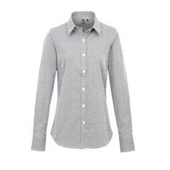Premier Ladies Gingham Long Sleeve Shirt