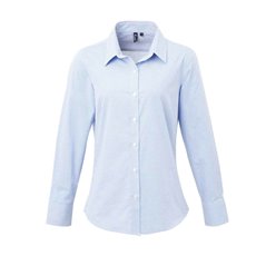 Premier Ladies Gingham Long Sleeve Shirt