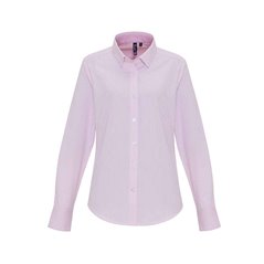 Premier Ladies Long Sleeve Striped Oxford Shirt