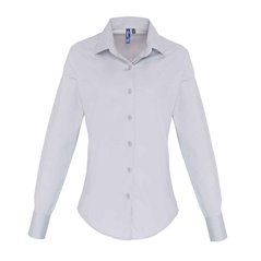 Premier Ladies Long Sleeve Stretch Fit Poplin Shirt