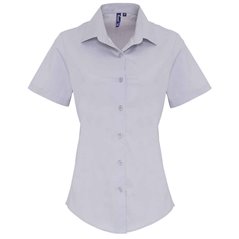 Premier Ladies Short Sleeve Stretch Fit Poplin Shirt