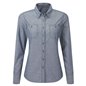 Premier Ladies Organic Fairtrade Long Sleeve Chambray Shirt
