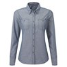 Premier Ladies Organic Fairtrade Long Sleeve Chambray Shirt