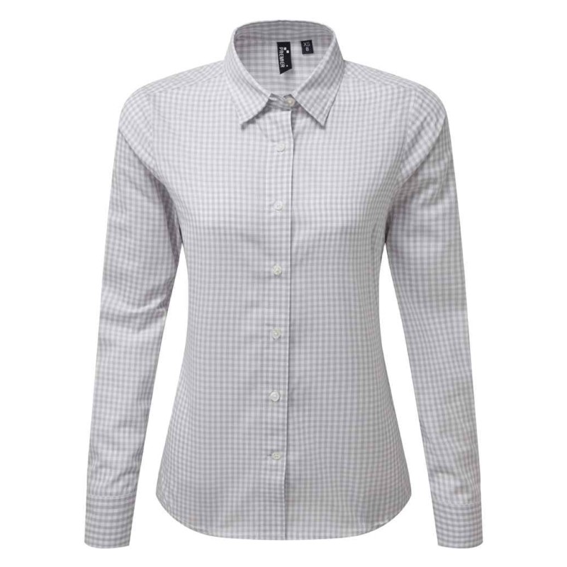Premier Ladies Maxton Check Long Sleeve Shirt