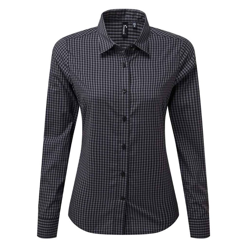 Premier Ladies Maxton Check Long Sleeve Shirt
