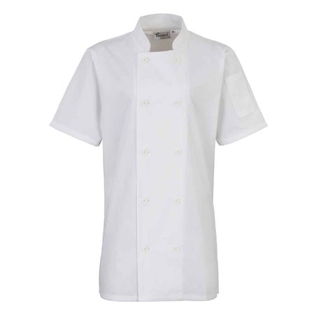Premier Ladies Short Sleeve Chef's Jacket