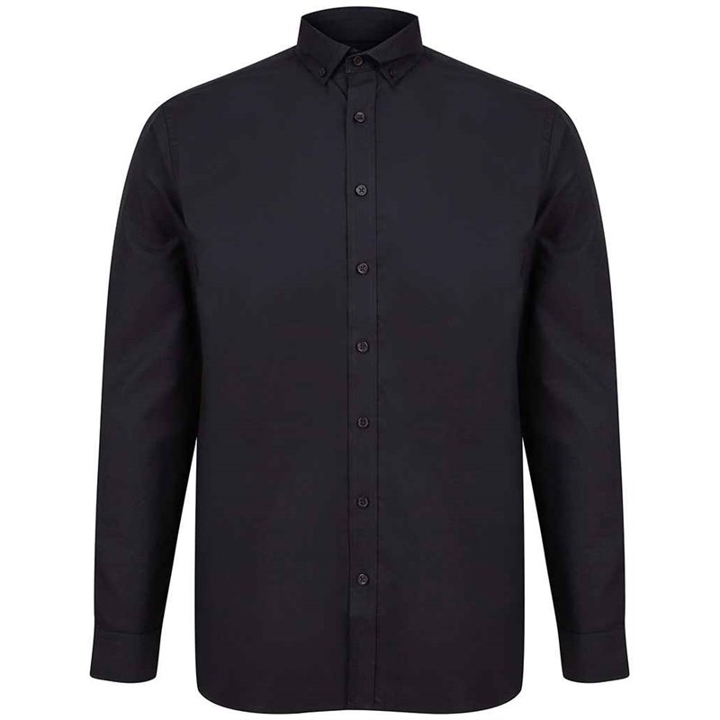 Henbury Modern Long Sleeve Classic Fit Oxford Shirt