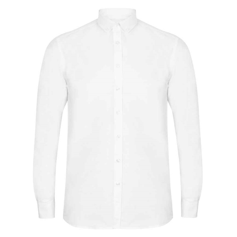Henbury Modern Long Sleeve Regular Fit Oxford Shirt